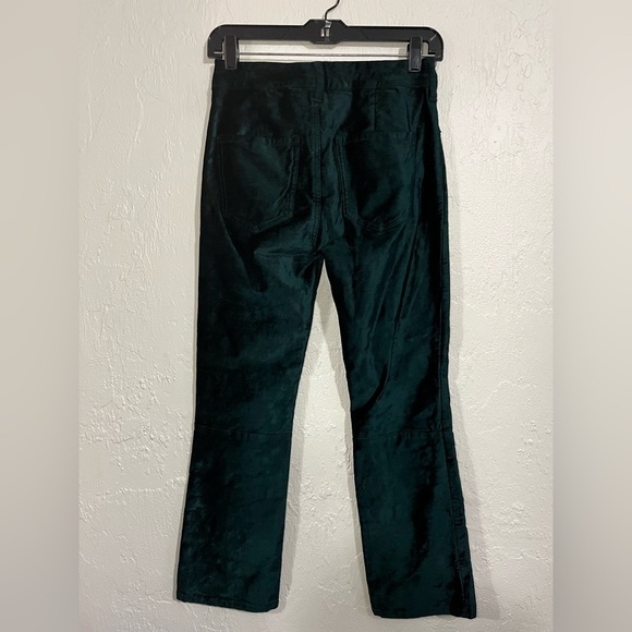 Free People Emerald Green Velvet Pants Size 25 - Picture 4 of 10